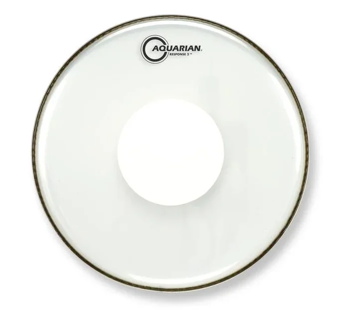 Aquarian 18″ Response 2 Clear 7/7 Double Ply Bass Drumhead with Power Dot