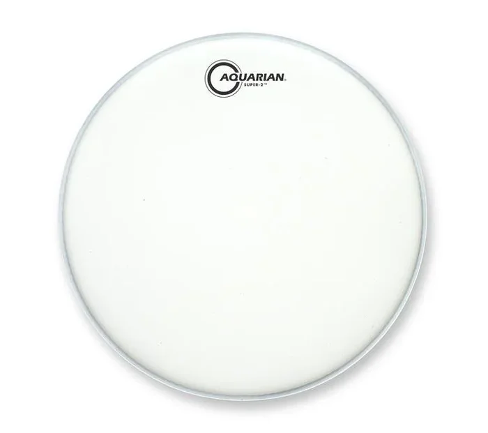 Aquarian 8″ Super-2 Texture Coated White 5/7 Double Ply Drumhead