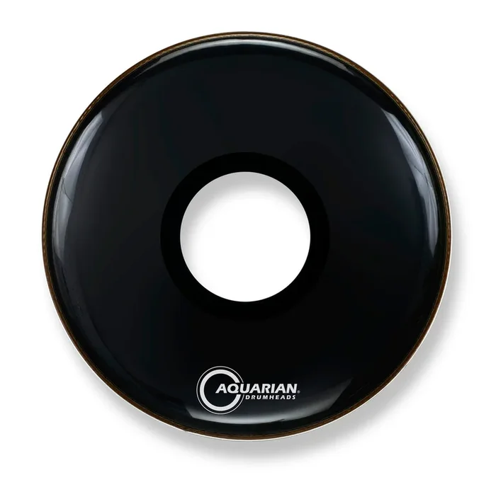 Aquarian PTCC24BK Ported Fr Bass Black Drumhead