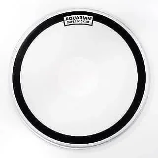 Aquarian SKIII22 22 ” White Texture Coated Super Kick III w/ Power Dot Bass Drum Head