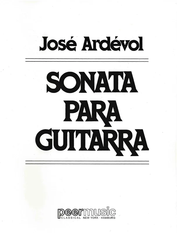 Ardévol: Sonata para Guitarra