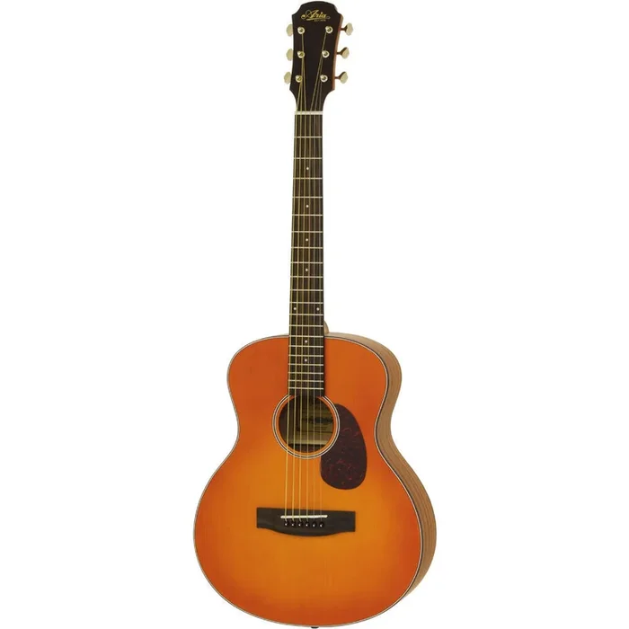 Aria 100 Series Lil’ Aria Short Scale Acoustic Guitar Matte Orange Sunburst