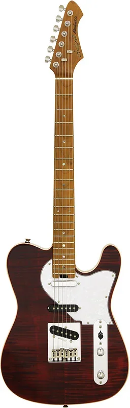 Aria 615-MK2 Nashville Electric Guitar in Ruby Red Gloss Finish