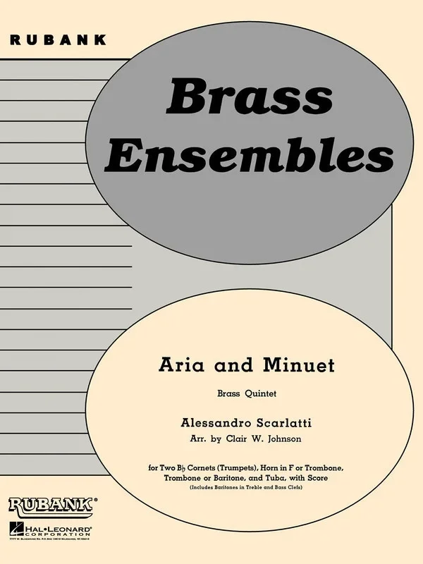Aria And Minuet Brass Quintet Arr Johnson (Music Score/Parts)