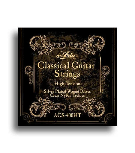 Aria High Tension Classical Nylon/Silver Tie End String Set