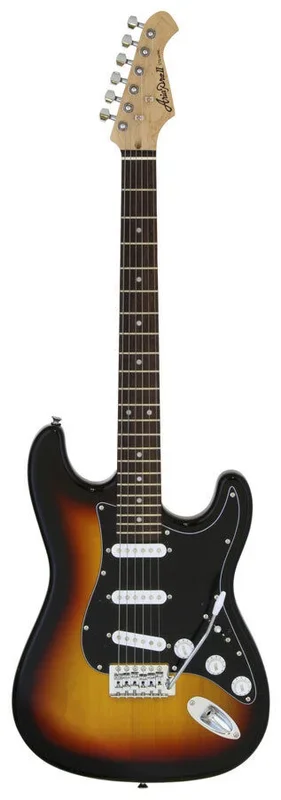 Aria Pro II STG-Series Electric Guitar 3-Tone Sunburst Black Pickguard OS-1 Pickups Basswood Body