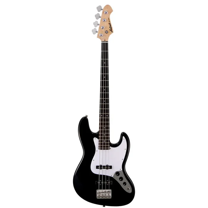 Aria STB-JB Electric Bass Guitar Black with White Pickguard