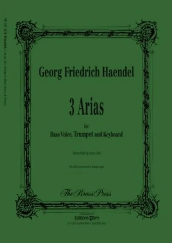 Arias 3 Bass Voice Trumpet/Piano Book