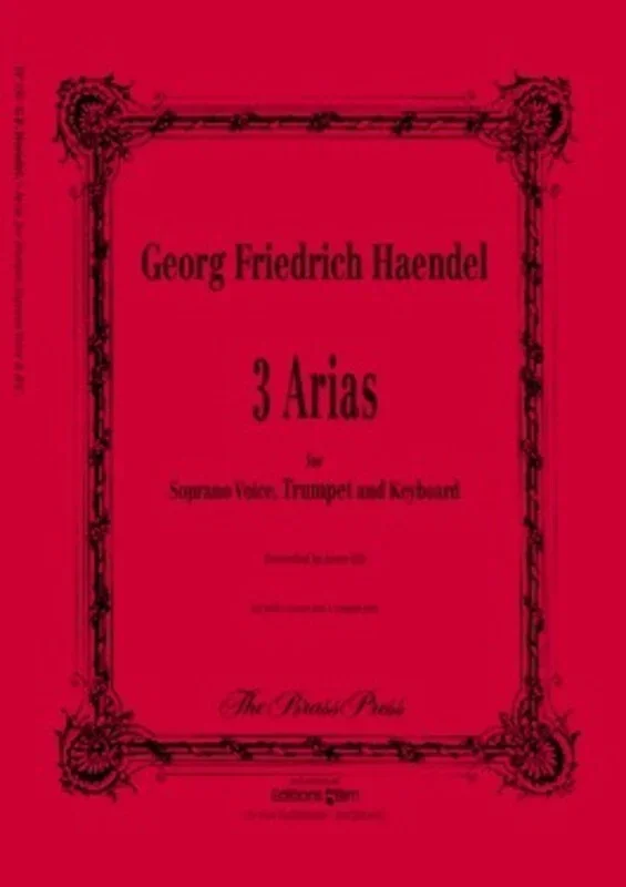 Arias 3 Soprano Voice Trumpet/Piano Book