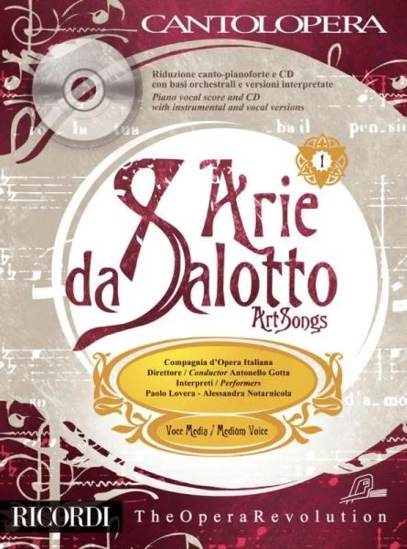 Arie Da Salotto Med Vol 1 Cantolopera Book/CD