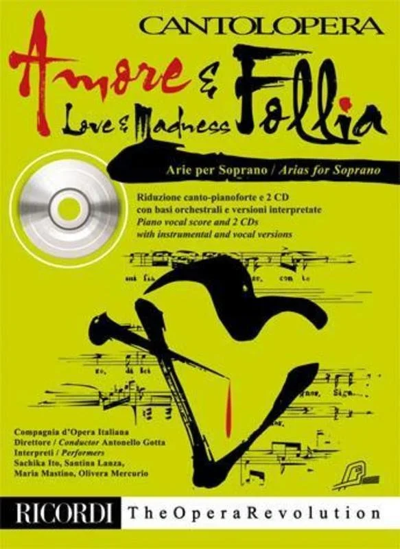 Arie Per Soprano Amore E Follia Book/CD