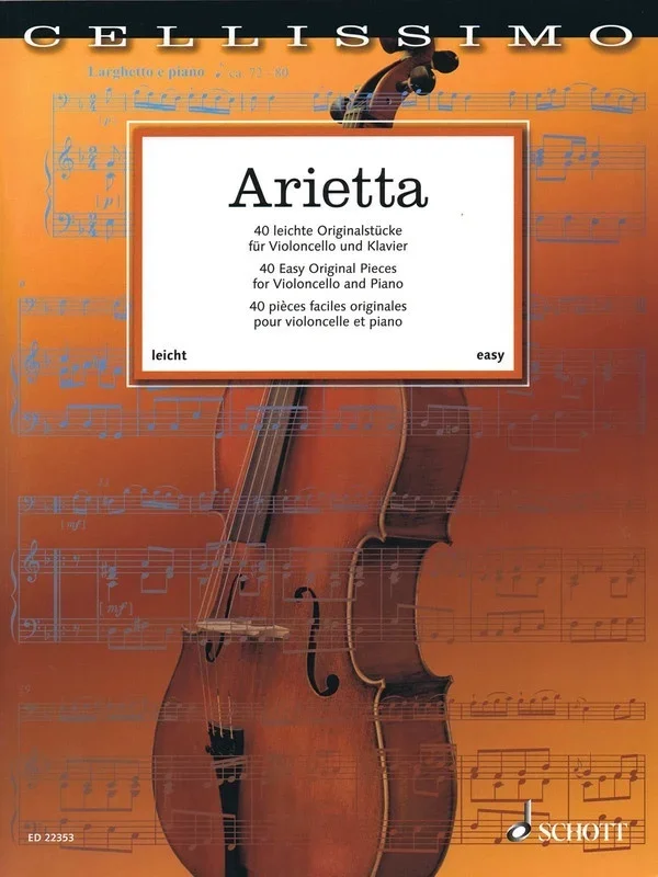 Arietta 40 Easy Original Pieces Cello/Piano (Softcover Book)