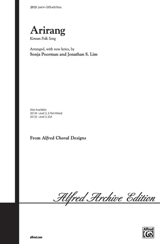 Arirang Korean Folksong SATB Level 4