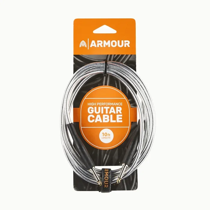Armour GC10S 10Ft Guitar Lead Transparent Silver