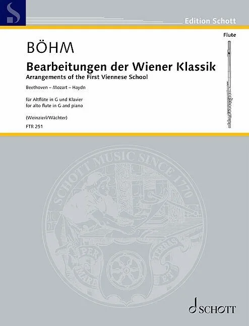 Arrangements of Viennese Classicism for Alto Flute