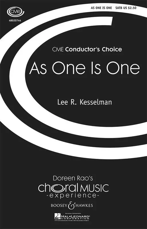 As One Is One SATB Book