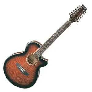 Ashton ACOUSTIC/ELECTRIC Guitar 12 String W/C-Ay Tob Sunburst