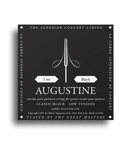 Augustine Classic Black Strings – Regular Tension Trebles / Low Tension Basses