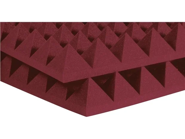 Auralex : 2″ SF Pyramid 2′ x 4′ Panels – Burgundy x 12
