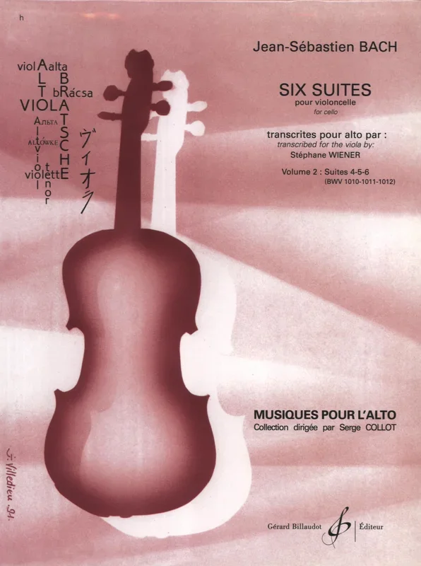 Bach: 6 Cello Suites Transcribed for Viola – Volume 2 (Nos. 4-6)