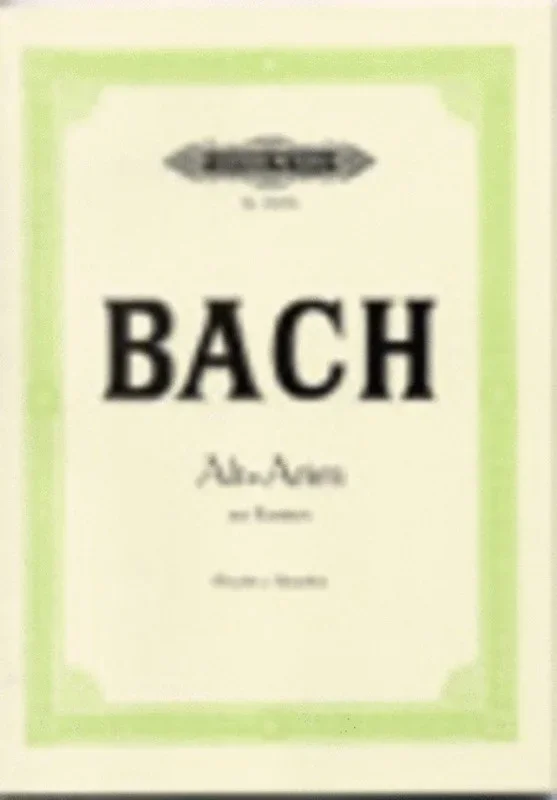 Bach – 15 Contralto Arias From Cantatas (Softcover Book)