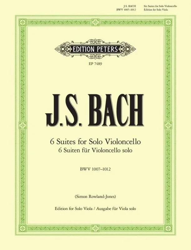 Bach – 6 Cello Suites Arr For Viola (Softcover Book)