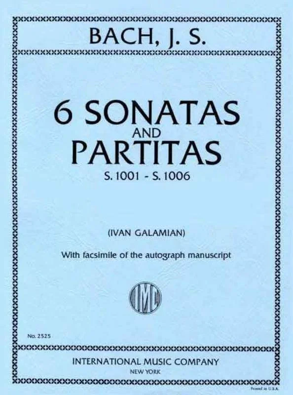Bach – 6 Sonatas And Partitas Violin Ed Galamian (Softcover Book)