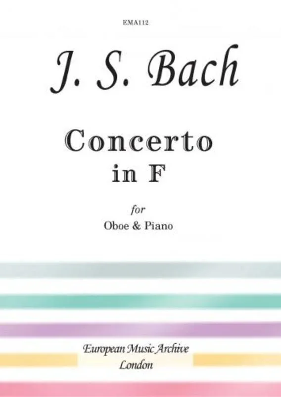 Bach – Concerto In F After Bwv 1053 Oboe/Piano (Softcover Book)