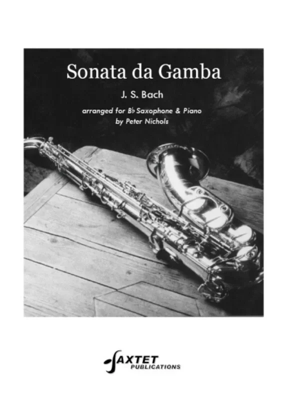 Bach – Sonata Da Gamba Tenor Sax/Piano (Softcover Book)