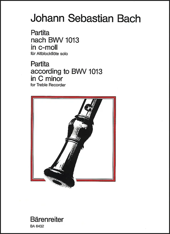 Bach: Partita, BWV 1013 (arr. for treble recorder)