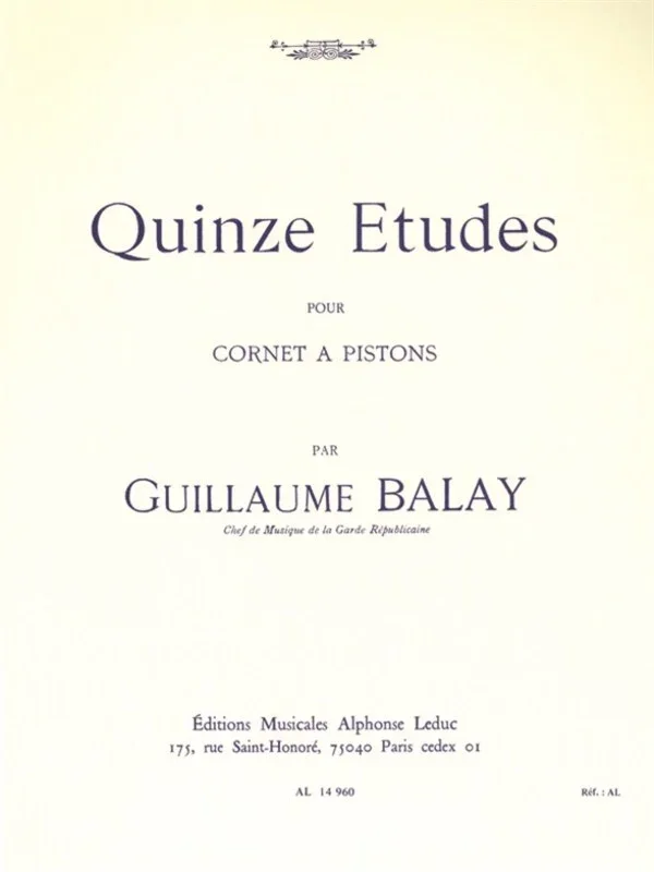 Balay – 15 Etudes Trumpet (Softcover Book)