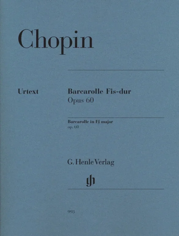 Barcarolle F Sharp Major Op 60 Piano Urtext (Softcover Book)