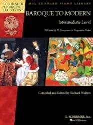 Baroque to Modern: Intermediate Level – Piano Solo