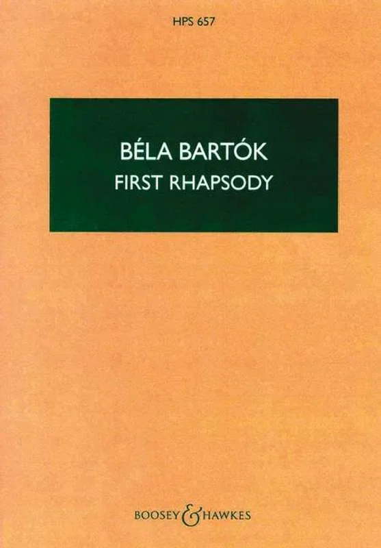 Bartok – 1st Rhapsody Violin/Orch Study Score Book
