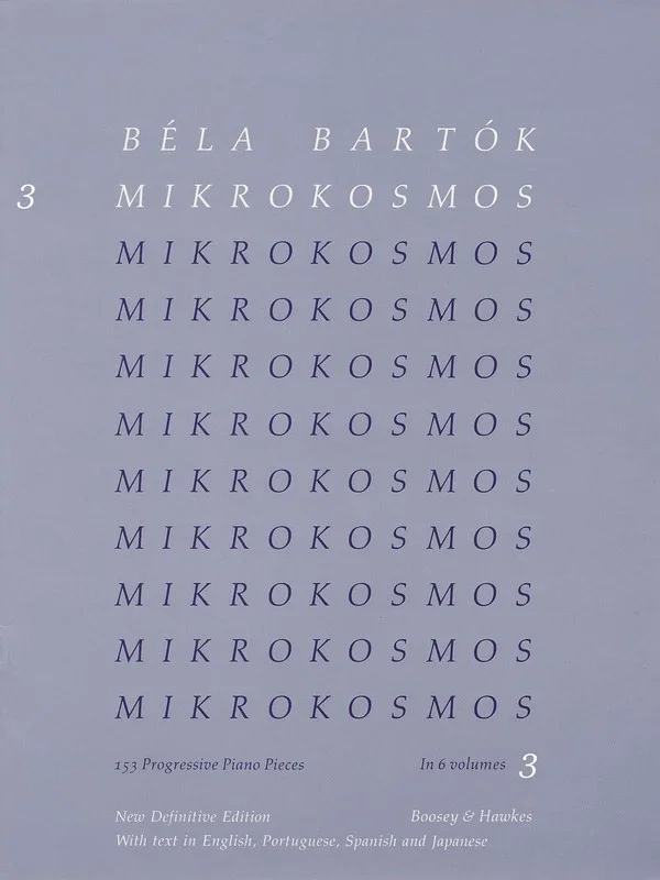 Bartok – Mikrokosmos Vol 3 Blue Book