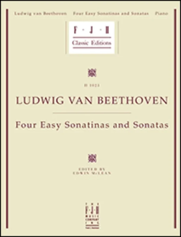 Beethoven – 4 Easy Sonatinas And Sonatas Softcover Book (Piano)