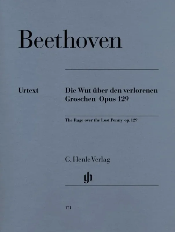 Beethoven – Rage Over The Lost Penny Op 129 Urtext (Softcover Book)