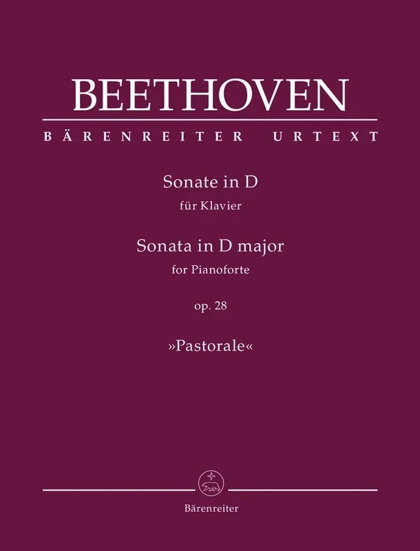 Beethoven – Sonata In D Op 28 Pastorale (Softcover Book) Urtext Edition Book