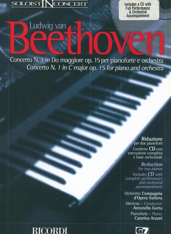 Beethoven: Piano Concerto No. 1 in C Major, Op. 15 – Book & CD (Book & CD)