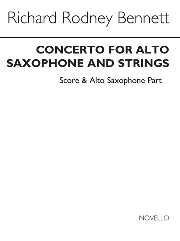 Bennett Concerto Alto Sax/Piano(Arc) (Softcover Book)