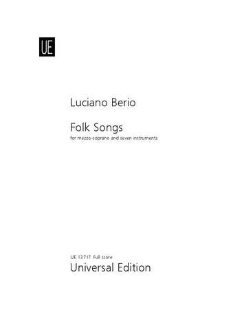Berio: Folk Songs – for voice & 7 instruments