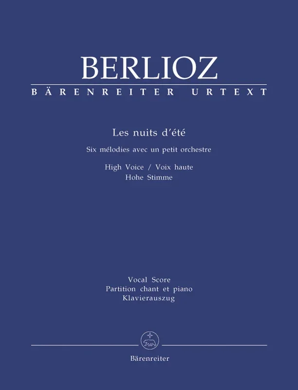 Berlioz: Les Nuits D’Ete for Voice & Piano