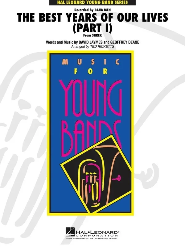 Best Years Of Our Lives From Shrek Youth Band3 (Music Score/Parts)