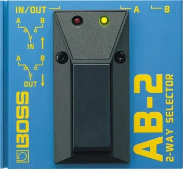 BOSS AB-2 2-Way Selector A/B Switch – Instant Input/Output Switching for Guitars and Effects