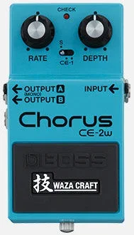 BOSS CE-2W Chorus Pedal – Compact Analog Chorus Effects, True Bypass, Vintage Mode, Custom Mode, 1976 Legacy Design
