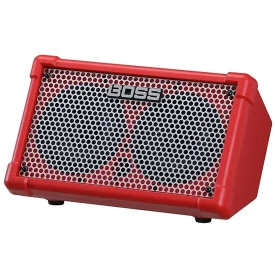 BOSS Cube Street II Battery Stereo Amplifier – Portable Red Performance Amp with High-Quality Sound and Great Projection