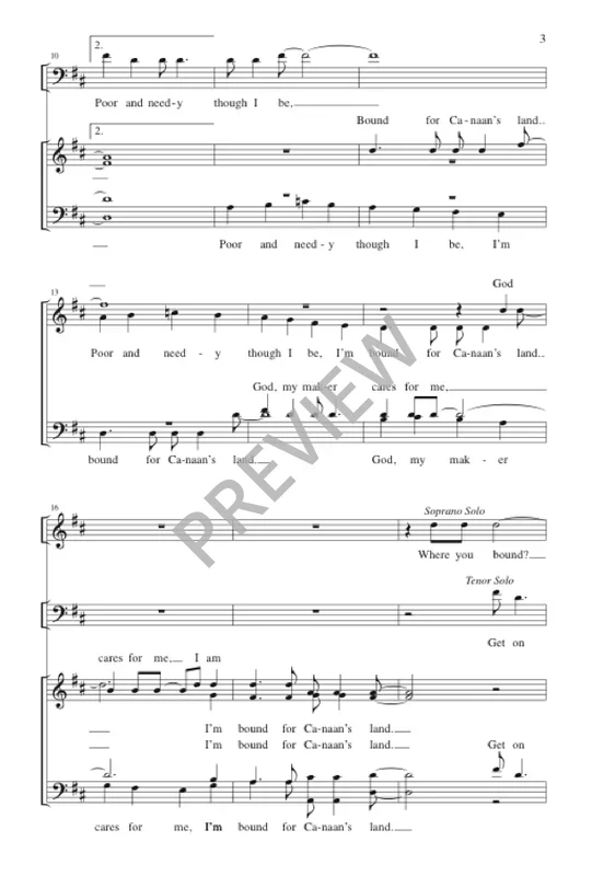 Bound for Canaan’s Land (arr. for SATB)