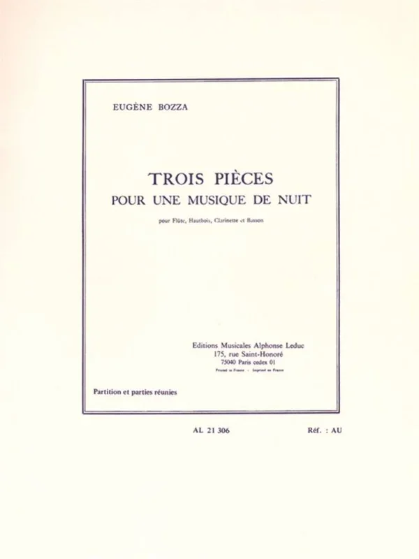 Bozza: 3 Pièces pour une musique de nuit