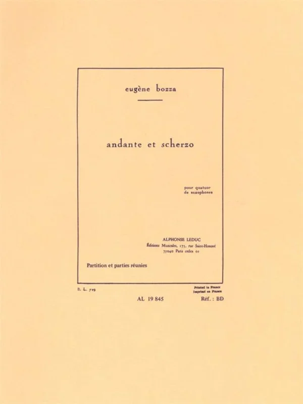 Bozza: Andante and Scherzo
