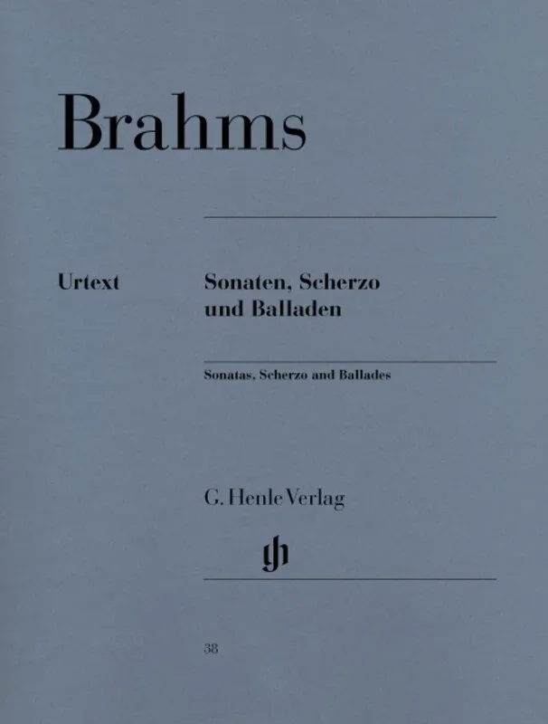 Brahms – Sonatas Scherzo And Ballades Urtext (Softcover Book)